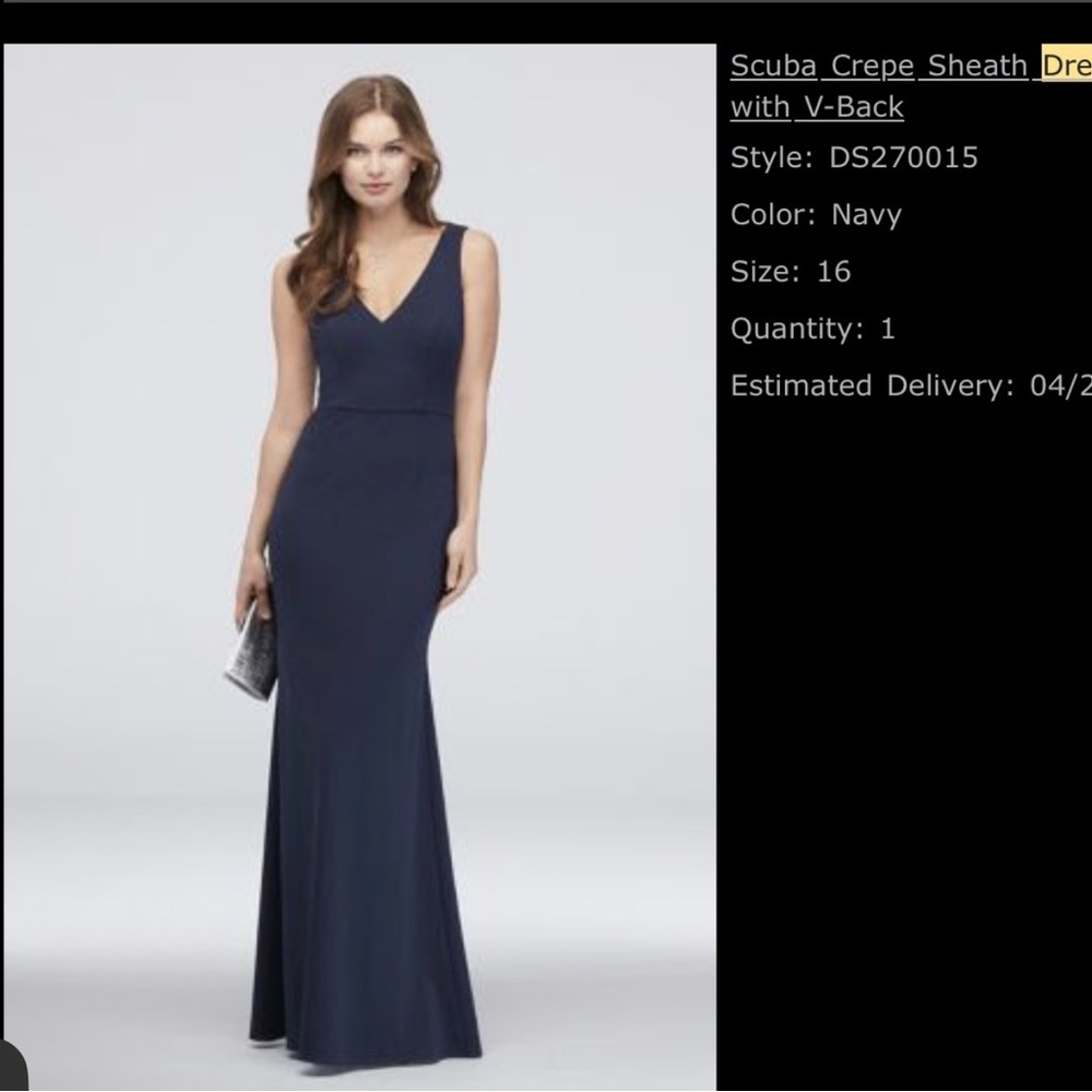 Navy Blue Dress from Davids Bridal